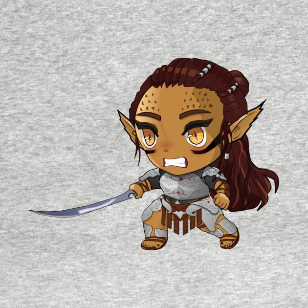 Lae'zel Chibi Baldur's Gate 3 by nuwandafoer